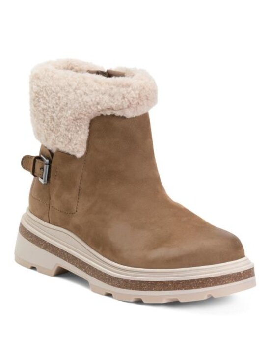 Clarks Shoes - CLARKS Leather Hencroft Madi Waterproof Boots